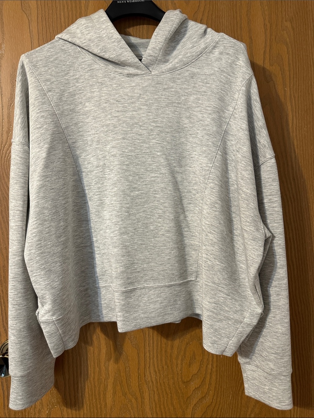 Velocity Heather Gray Cropped Hooded Sweatshirt